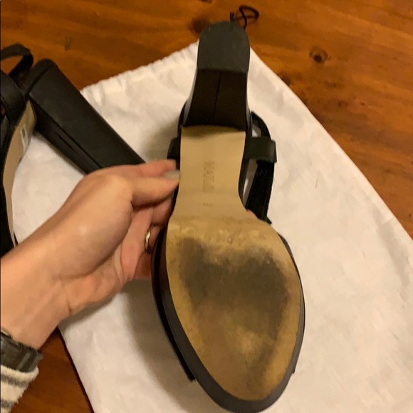 Max & Co black leather chunky heels - Picture 2 of 5